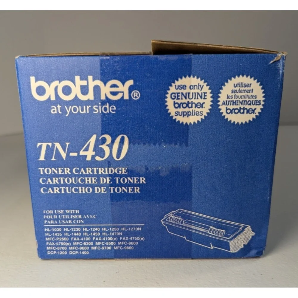 Brother TN-430 Genuine Black Toner Cartridge New Sealed Internal Bag Open Box